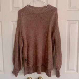 Ava & Viv rust and gold metallic threat sweater
